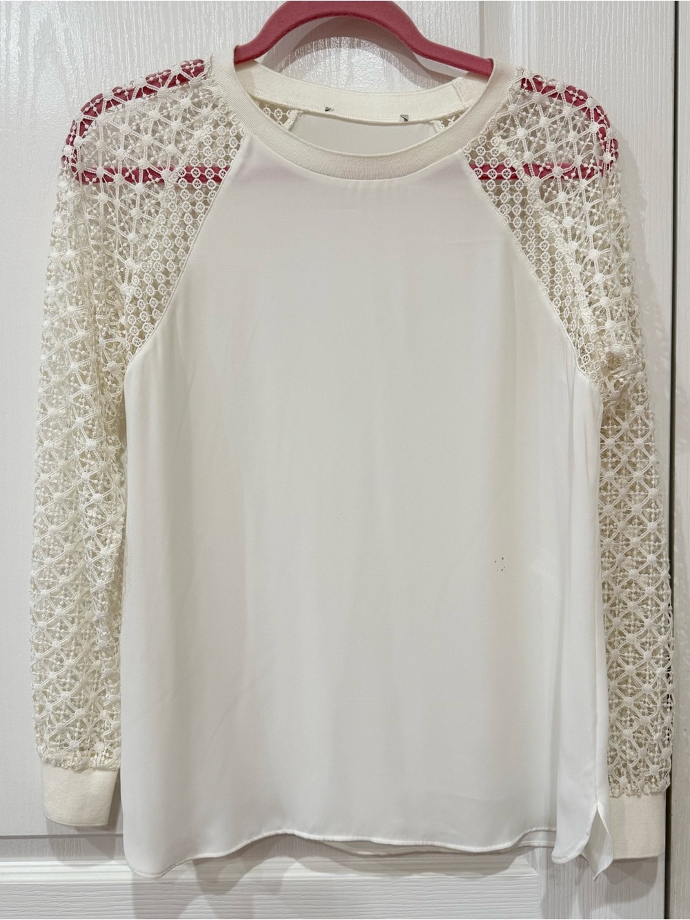 Lace-Sleeve Blouse